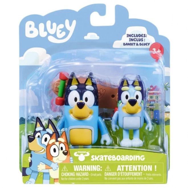 Bluey Figuren 2er-Pack Skateboarding