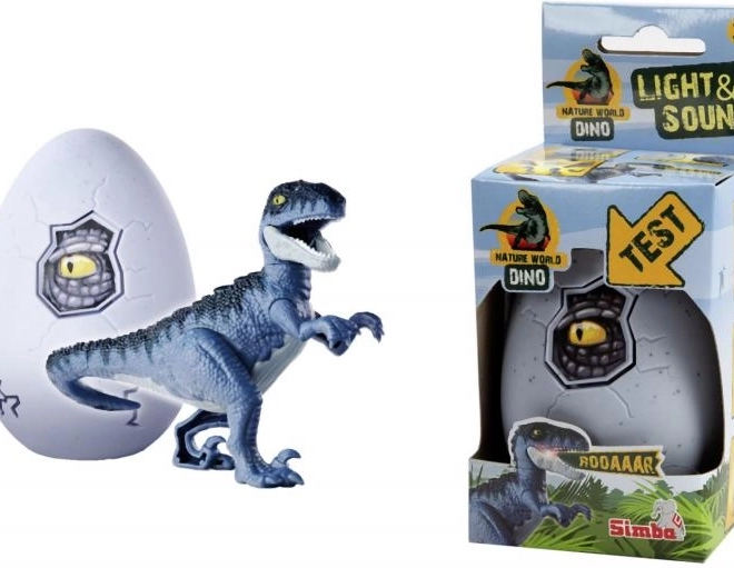 Leuchtende Dinosaurierfigur im Ei