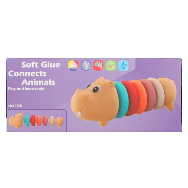 Tierpuzzle Lernspiel Hippo aus Silikon