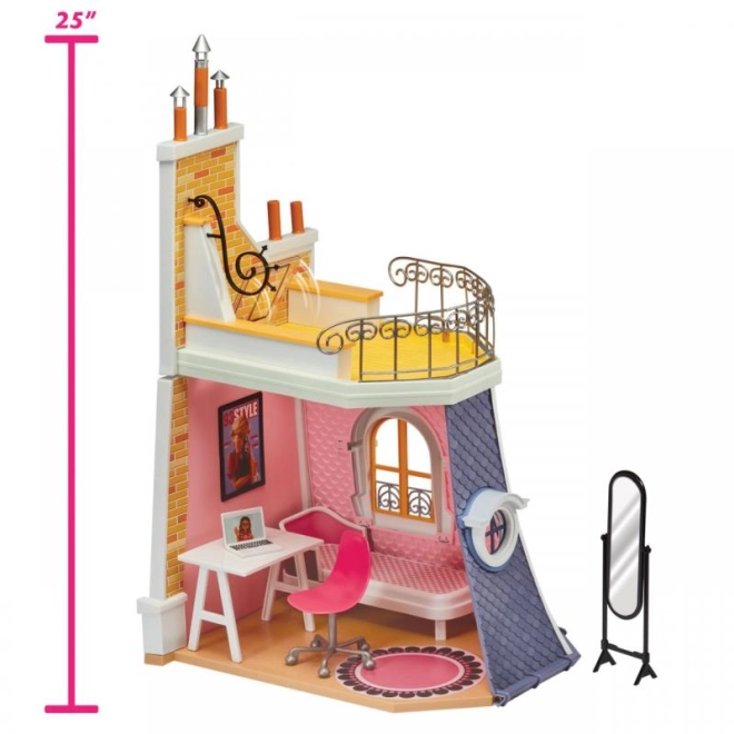 Bunt gestaltete Terrasse