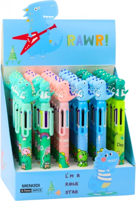 Mehrfarbiger Kinderstift mit Dinosaurierfigur