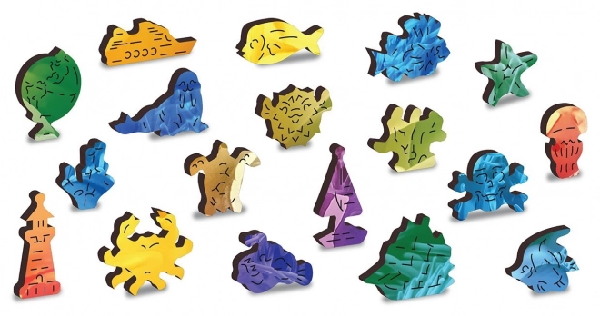 Holzpuzzle Tropische Fische 2-in-1