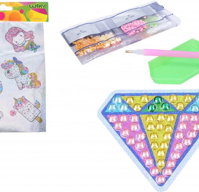 Kreativset Diamantaufkleber mit Steinchen MIX