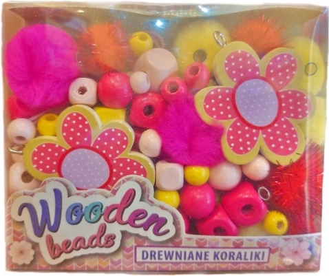 Kleine Holzperlen rosa – Kreativset zur Schmuckherstellung
