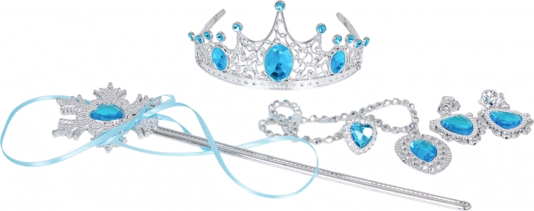 Glitzernde Krone und Schmuck
