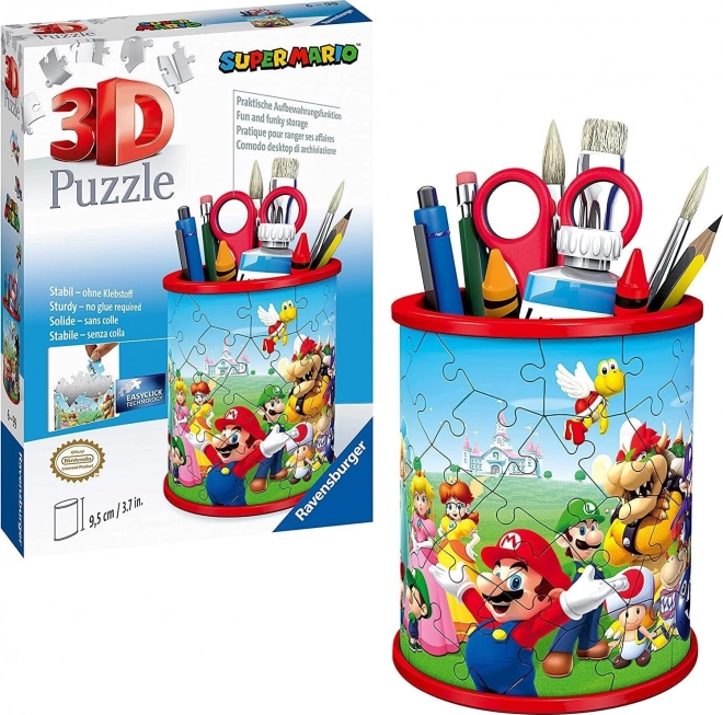 Super Mario 3D Puzzle mit Stiftehalter, 54 Teile