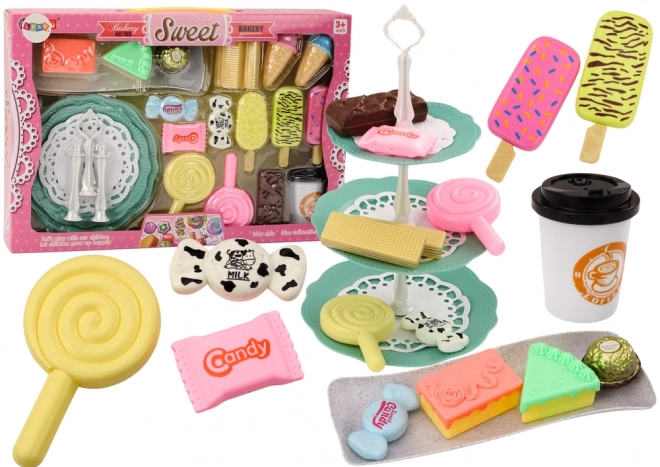 Konditorei-Set für Kinder mit Süßigkeiten und Kuchen