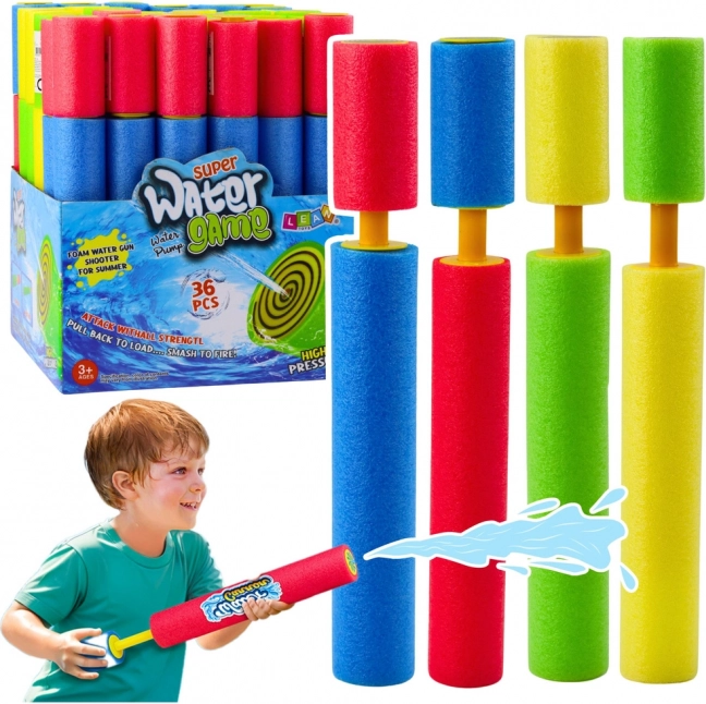 Bunte Schaum Wasserpistole mit Pumpe 30 cm