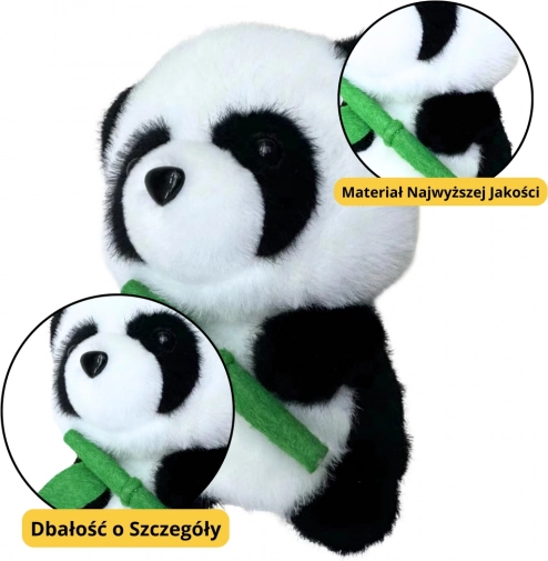 Plüsch-Panda mit Bambus 18cm