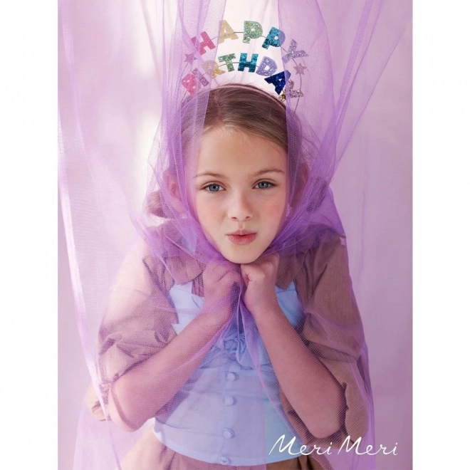 Happy Birthday Stirnband mit Glitzer