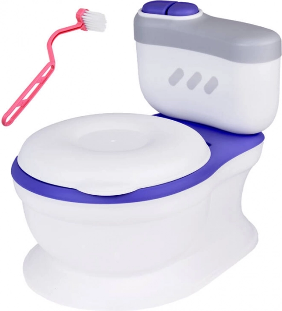 Interaktives Töpfchen – Kindertoilette mit Feuchttücherfach und Spülgeräusch – Blau