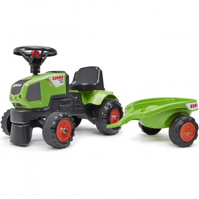 Falk Baby Claas Axos Rutschfahrzeug mit Anhänger