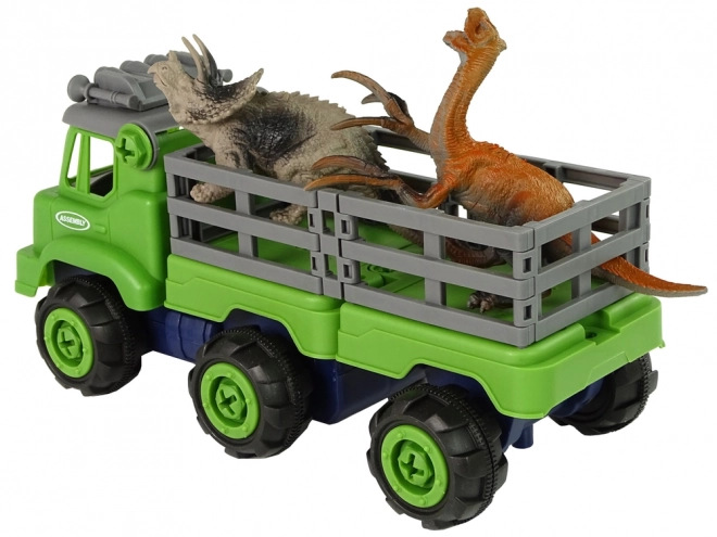 Transport-LKW mit Dinosauriern