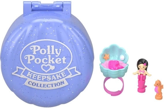 Figuren Polly Pocket Set mit Ring Meerjungfrau