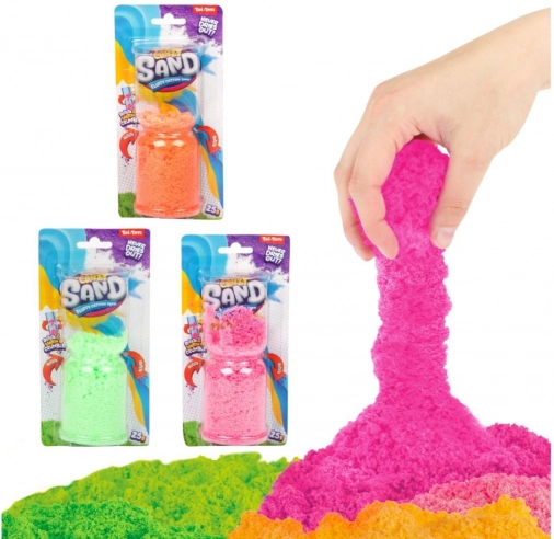 Magischer fließender Sand – kreative formbare Masse, 25 g, 3 Farben