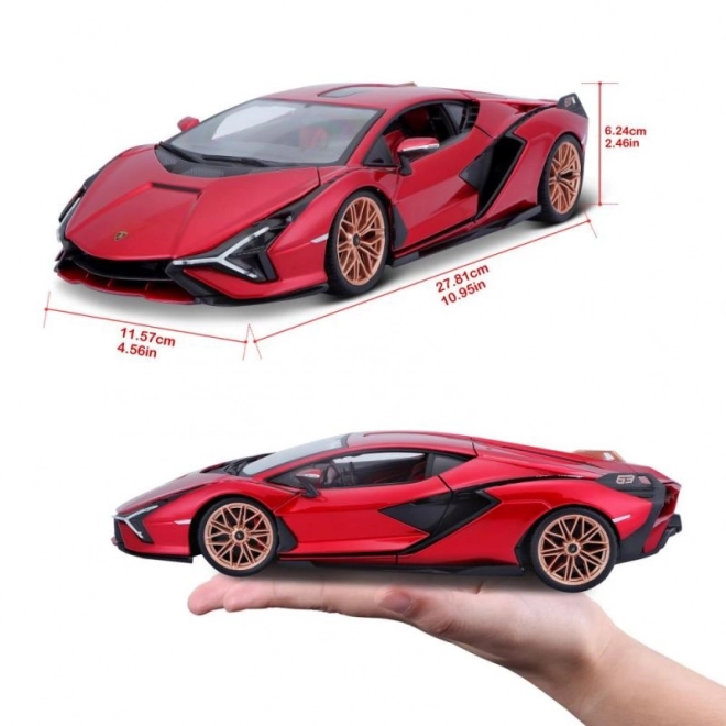 Bburago Lamborghini Sián FKP 37 Modellauto 1:18 Rot