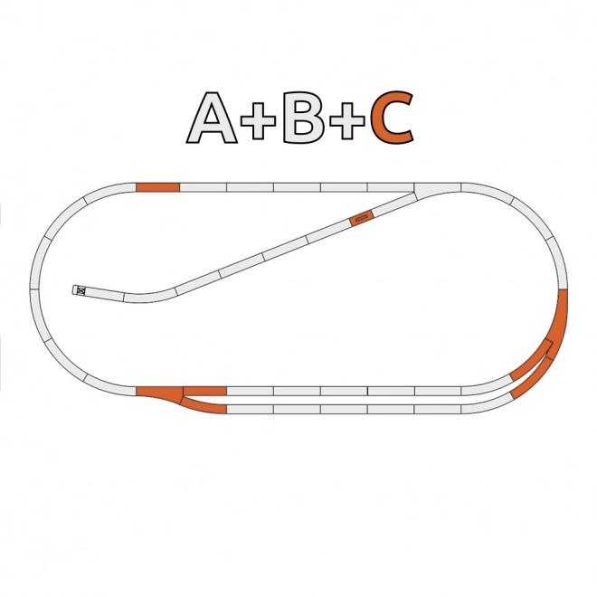 Erweiterungsset Gleise C mit Unterbau