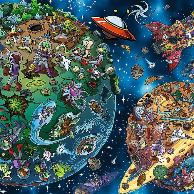 Puzzle Treflíci im Weltraum