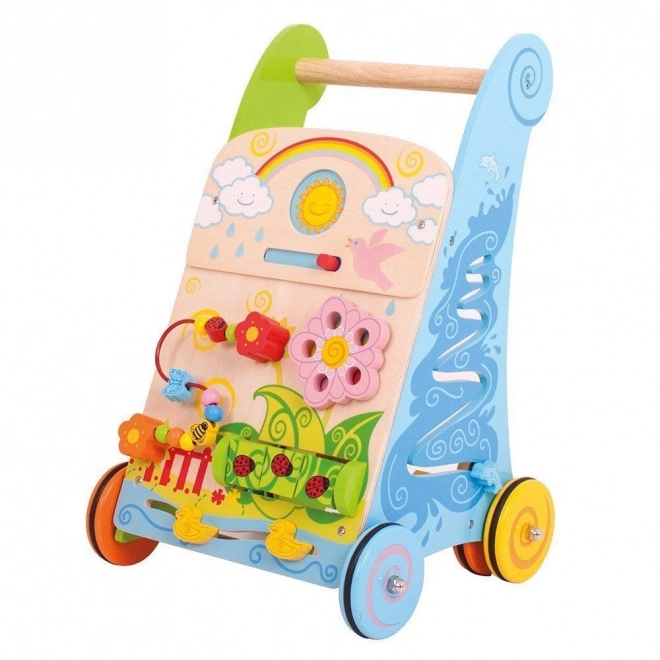 Bigjigs Baby Holz-Aktiv-Lauflernwagen Garten