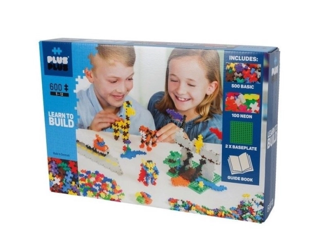 Konstruktionsspielzeug Plus-Plus Mini Mix 600 Teile mit Platten