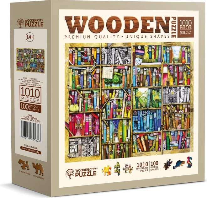 Holzpuzzle Bücherregal von Wooden City