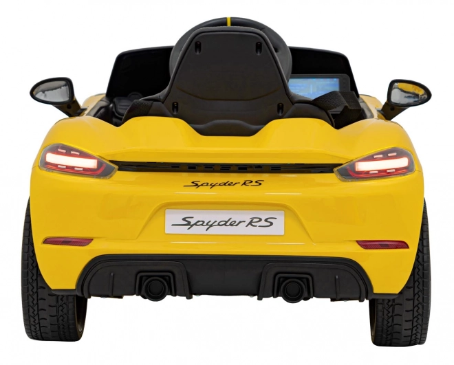 Elektrisches Spielzeugauto Porsche 718 mit MP4-Audiopanel – Gelb