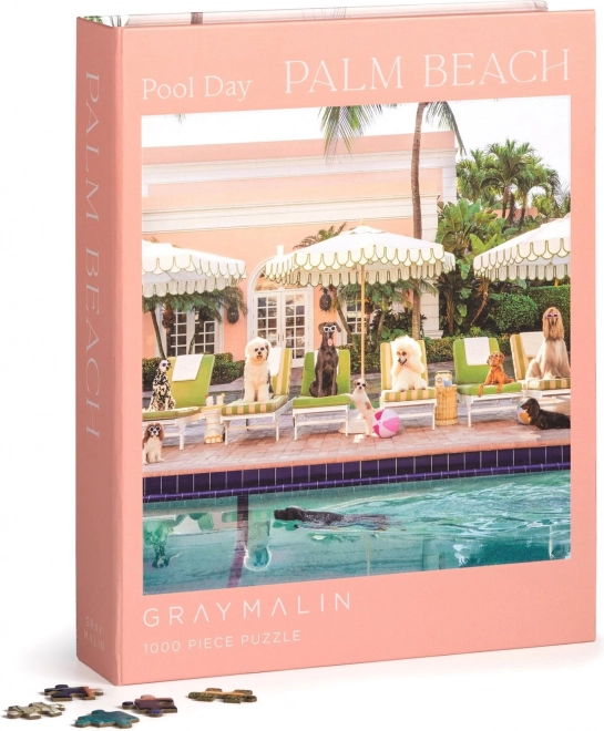 Puzzle Am Pool in Palm Beach 1000 Teile