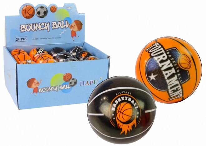 Weicher Ball für Kinder schwarz-orange 7 cm