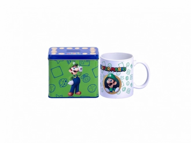 Super Mario Luigi Tasse und Spardose