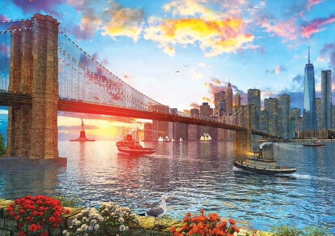 Puzzle Sonnenuntergang in New York 1000 Teile
