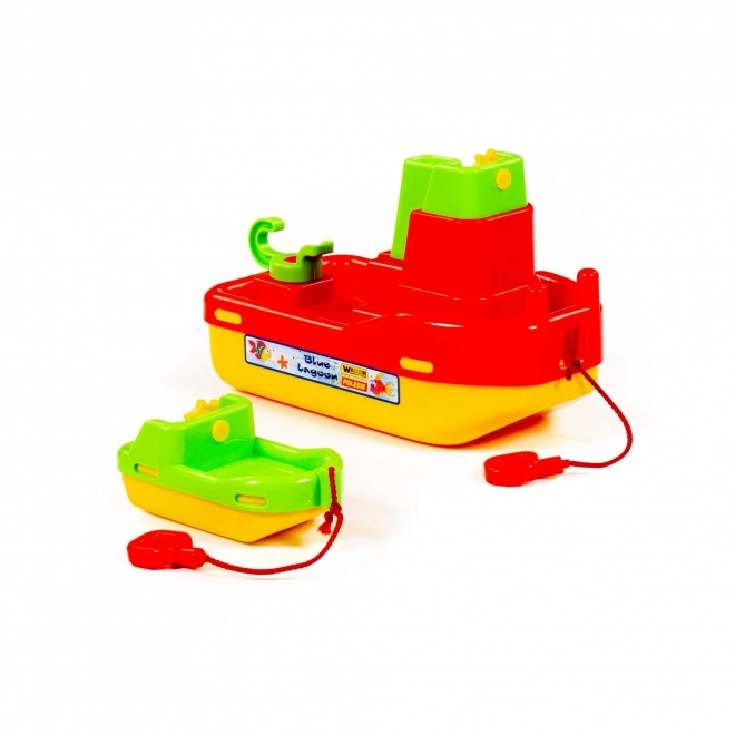 Schlepper + Boot – Grün