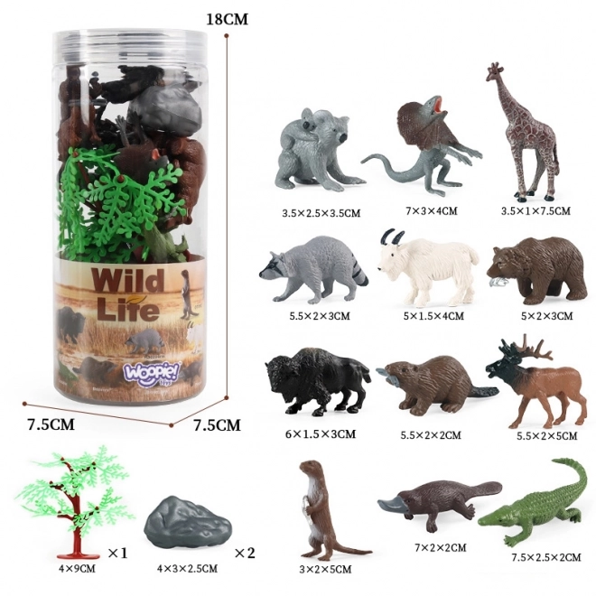 Woopie Set mit Figuren von Wilden Tieren