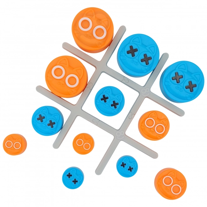 Woopie tragbares Tic-Tac-Toe-Spiel mit Katzenmotiv