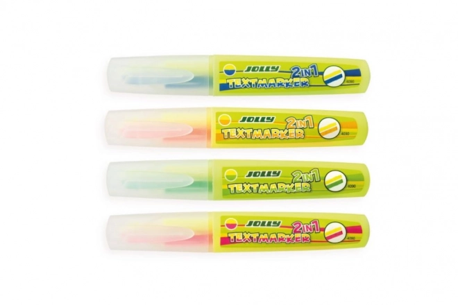 Zweifarbiger Textmarker - 4er Set