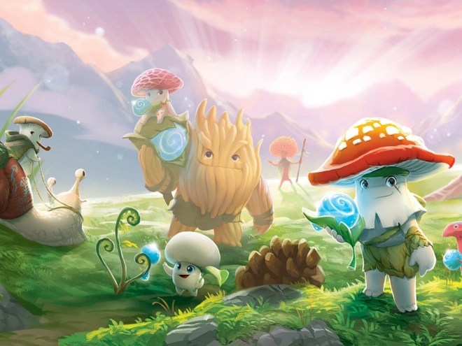 Strategie-Brettspiel Mycelium: Tal der Tausend Tautropfen
