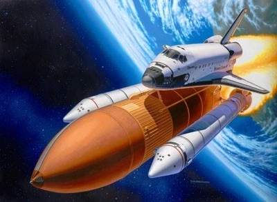 Modell Plastik Space Shuttle Discovery & Booster Rockets
