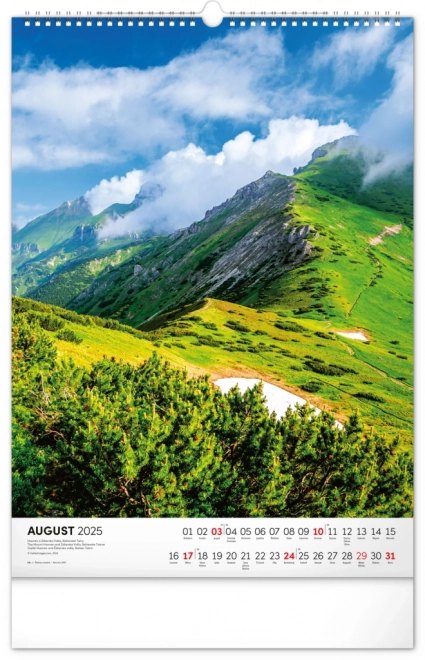 Notique Wandkalender Tatry 2025