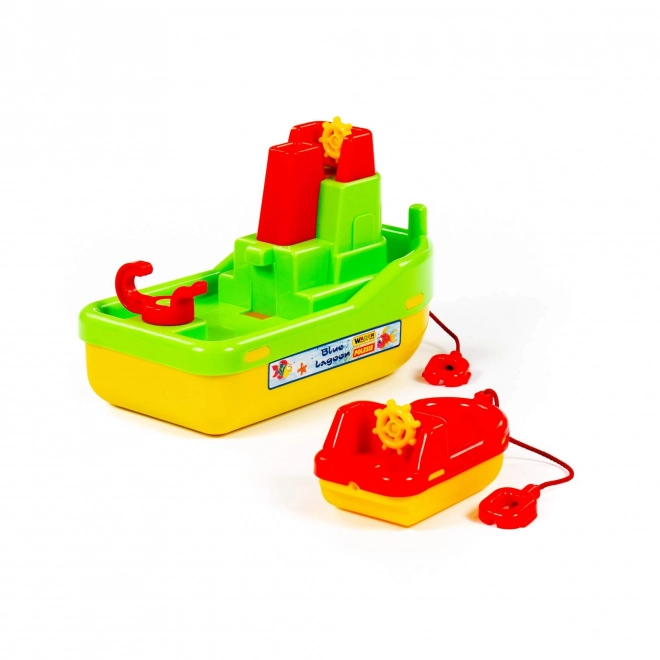 Schlepper + Boot – Grün