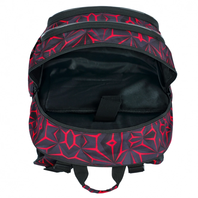 Schulrucksack Core Red Polygon