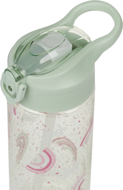 Trinkflasche aus Tritan mit Strohhalm Regenbogen 500 ml