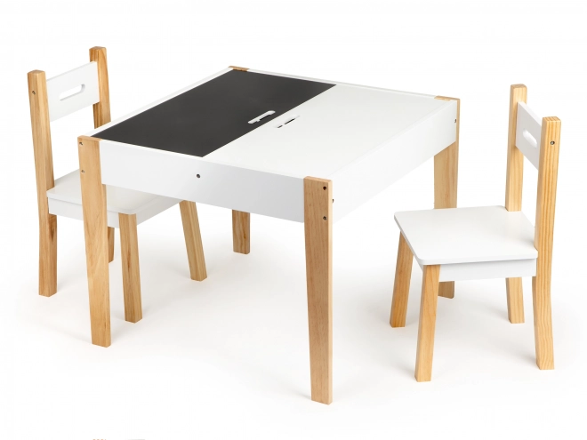 Kinder Holz Tisch und Stühle Set mit Tafel