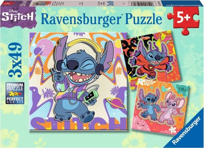 Disney Puzzle: Stitch - 3x49 Teile