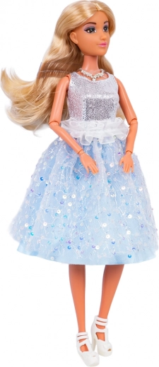 Glitzerndes Kleid und elegante Accessoires