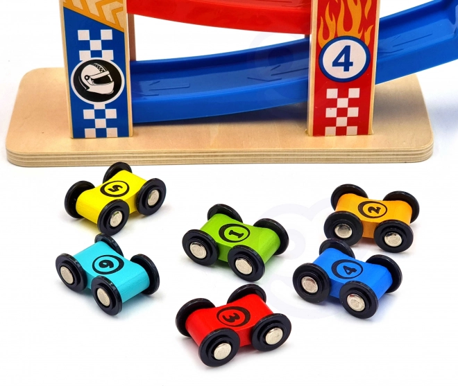 Tooky Toy Bunte Rutsche für Autos