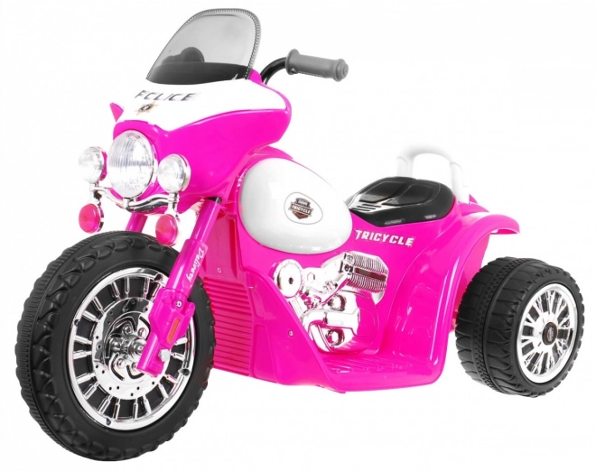 Kinder-Chopper mit Akku in Rosa mit 3 Rädern, Geräuschen und LED-Lichtern