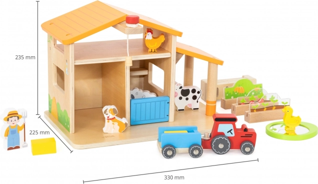 VIGA Holzbauernhof mit Haus und Traktor