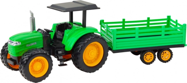 Grüner ferngesteuerter Bauer-Traktor mit Anhänger