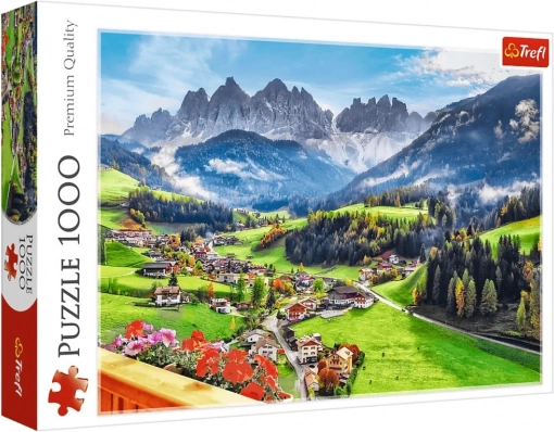Puzzle 1000 Teile – St. Magdalena, Dolomiten, Italien Trefl