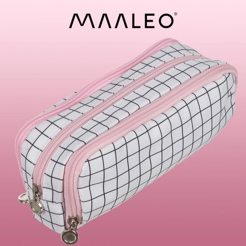 Dreifacher Federmäppchen - Kariert Maaleo24514
