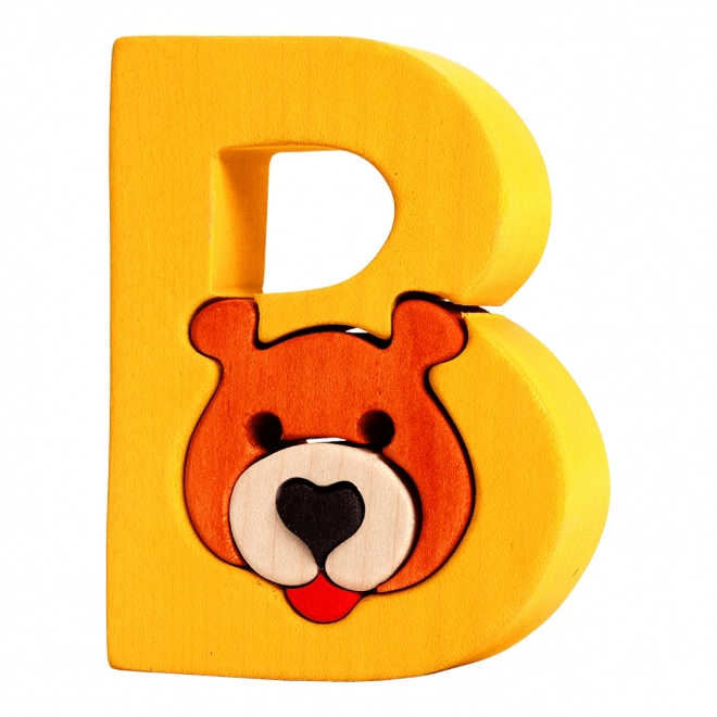 Fauna Buchstabe B Bär Alphabet Puzzle